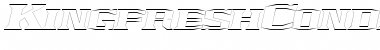 Download KingfreshCondensedOutline Italic Font Title Preview