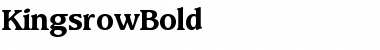 Download KingsrowBold Roman Font Title Preview