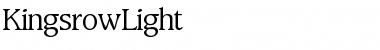 Download KingsrowLight Roman Font Title Preview