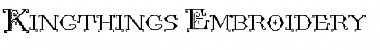 Download Kingthings Embroidery Regular Font Title Preview