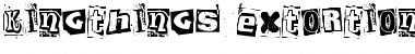 Download Kingthings Extortion Regular Font Title Preview