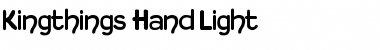 Download Kingthings Hand Light Regular Font Title Preview