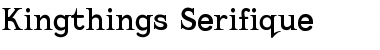 Download Kingthings Serifique Regular Font Title Preview