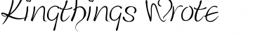 Download Kingthings Wrote Regular Font Title Preview