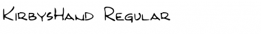 Download KirbysHand Regular Font Title Preview