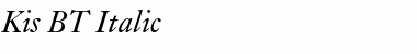 Download Kis BT Italic Font Title Preview