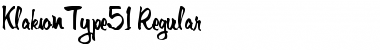 Download KlaksonType51 Regular Font Title Preview