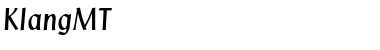 Download KlangMT RomanItalic Font Title Preview