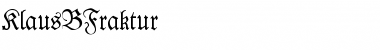 Download KlausBFraktur Regular Font Title Preview