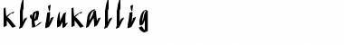 Download KleinKallig Regular Font Title Preview