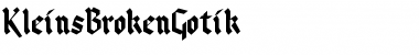Download KleinsBrokenGotik Regular Font Title Preview