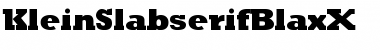 Download KleinSlabserifBlaxX Regular Font Title Preview