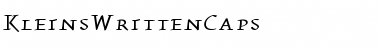 Download KleinsWrittenCaps Regular Font Title Preview