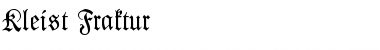 Download Kleist-Fraktur Regular Font Title Preview
