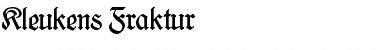 Download Kleukens-Fraktur Regular Font Title Preview