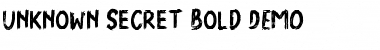 Download Unknown Secret Bold DEMO Font