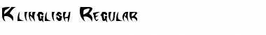 Download Klinglish Regular Font Title Preview