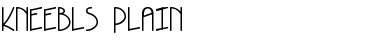 Download Kneebls Plain Font Title Preview
