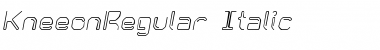 Download KneeonRegular Italic Regular Font Title Preview