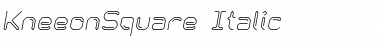 Download KneeonSquare Italic Regular Font Title Preview