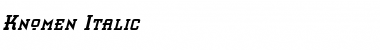 Download Knomen Italic Font Title Preview