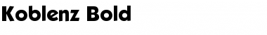 Download Koblenz-Bold Regular Font Title Preview