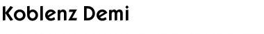 Download Koblenz Demi Font Title Preview