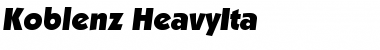 Download Koblenz-HeavyIta Regular Font Title Preview
