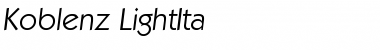 Download Koblenz-LightIta Regular Font Title Preview