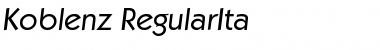 Download Koblenz-RegularIta Regular Font Title Preview
