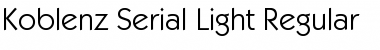 Download Koblenz-Serial-Light Regular Font Title Preview