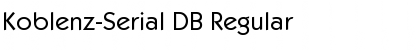 Download Koblenz-Serial DB Regular Font Title Preview