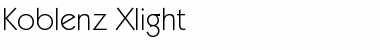 Download Koblenz-Xlight Regular Font Title Preview