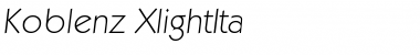 Download Koblenz-XlightIta Regular Font Title Preview