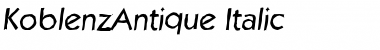 Download KoblenzAntique Italic Font Title Preview