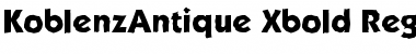 Download KoblenzAntique-Xbold Regular Font Title Preview