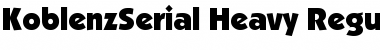 Download KoblenzSerial-Heavy Regular Font Title Preview