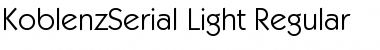 Download KoblenzSerial-Light Regular Font Title Preview