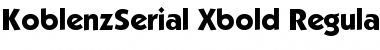 Download KoblenzSerial-Xbold Regular Font Title Preview