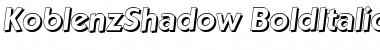 Download KoblenzShadow BoldItalic Font Title Preview
