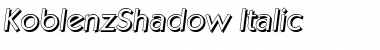 Download KoblenzShadow Italic Font Title Preview