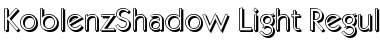 Download KoblenzShadow-Light Regular Font Title Preview