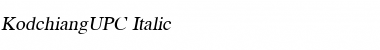 Download KodchiangUPC Italic Font Title Preview