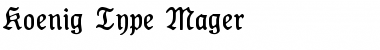 Download Koenig-Type Mager Regular Font Title Preview