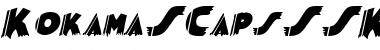 Download KokamaSCapsSSK BoldItalic Font Title Preview