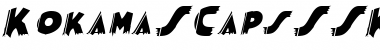 Download KokamaSCapsSSK Italic Font Title Preview