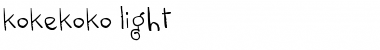 Download kokekoko light Regular Font Title Preview