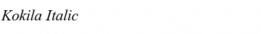 Download Kokila Italic Font Title Preview