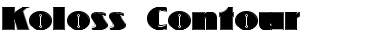 Download Koloss Contour Regular Font Title Preview