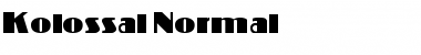 Download Kolossal Normal Font Title Preview